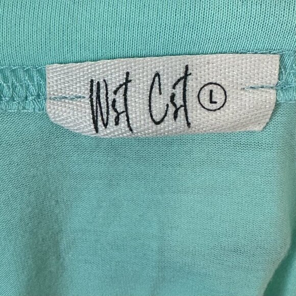 NWT Wst Cst Nordstrom Boxy Crop Oversized Mint White Cow Skull T-Shirt - Large - Picture 4 of 7